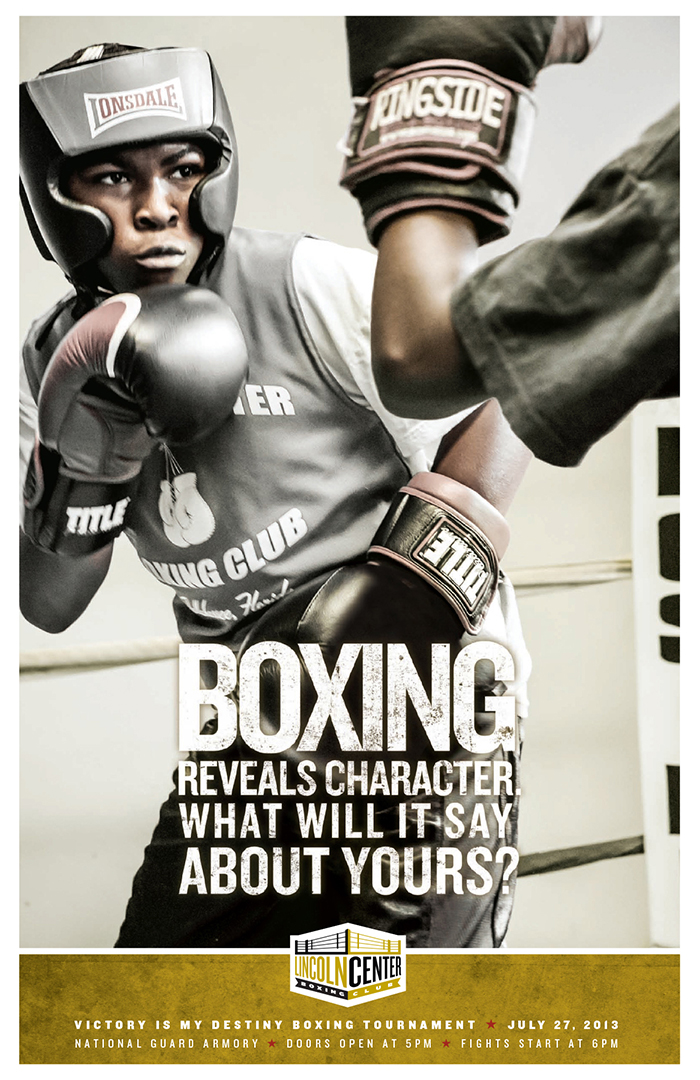Lincoln Center Boxing Club advertising